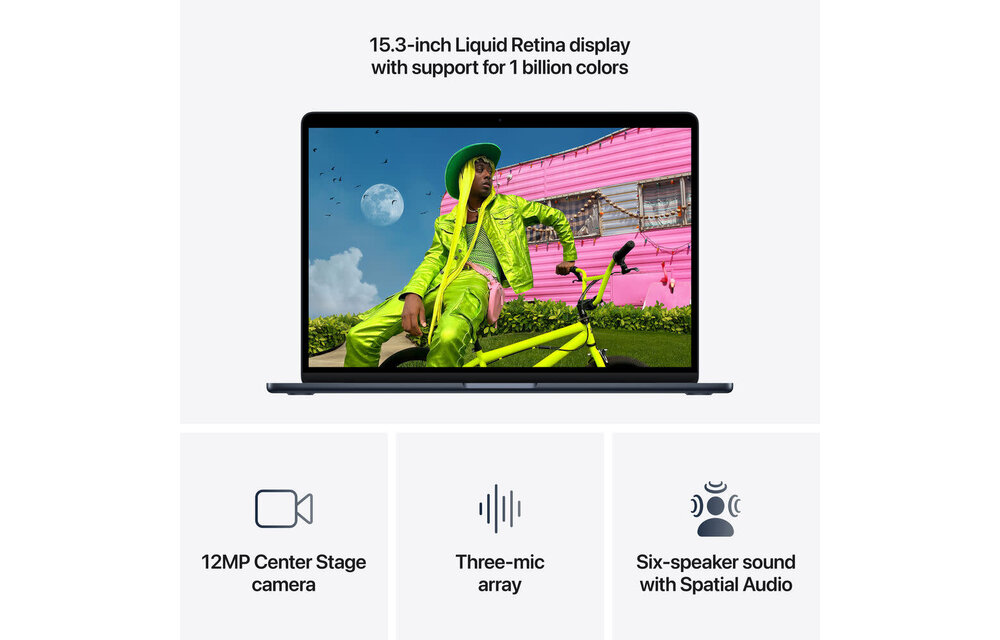 Apple MacBook Air | 15.3" | M5 | 10-core CPU and 10-core GPU | 16GB | 512GB | MacOS | Midnight