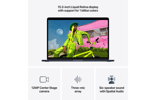 Apple MacBook Air | 15.3" | M5 | 10-core CPU and 10-core GPU | 16GB | 512GB | MacOS | Midnight