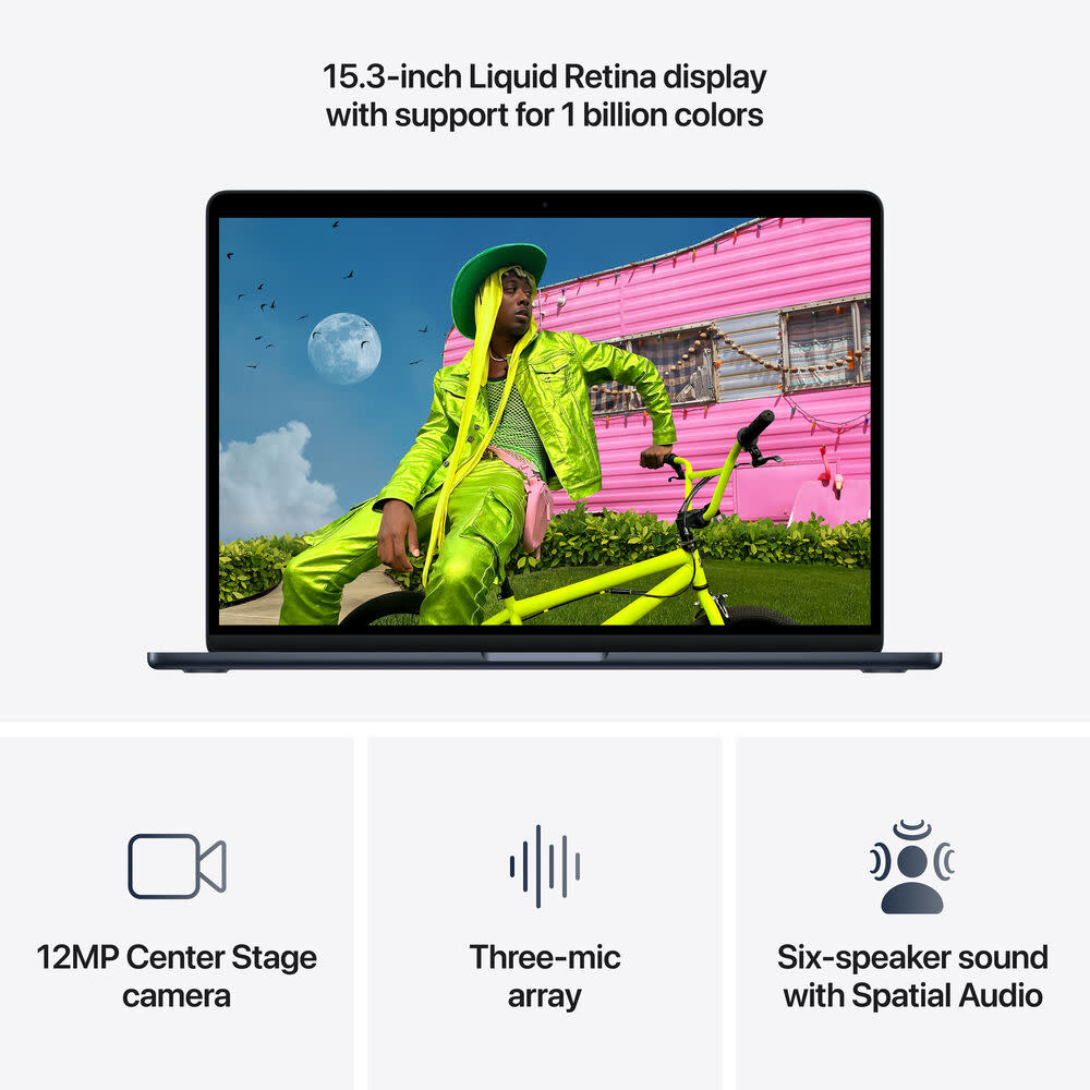 Apple MacBook Air | 15.3" | M5 | 10-core CPU and 10-core GPU | 16GB | 512GB | MacOS | Midnight