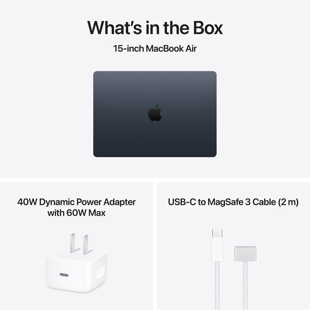 Apple MacBook Air | 15.3" | M5 | 10-core CPU and 10-core GPU | 16GB | 512GB | MacOS | Midnight