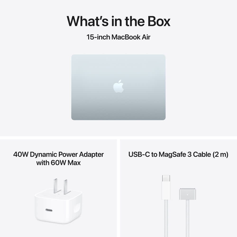 Apple MacBook Air | 15" | M5 | 10-core CPU and 10-core GPU | 16GB | 512GB | MacOS | Sky Blue