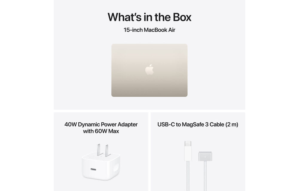 Apple MacBook Air | 15" | M5 | 10-core CPU and 10-core GPU | 16GB | 1TB | MacOS | Starlight