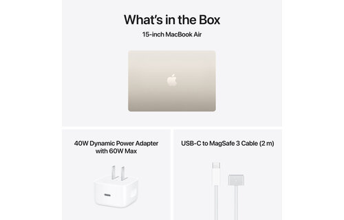 Apple MacBook Air | 15" | M5 | 10-core CPU and 10-core GPU | 16GB | 1TB | MacOS | Starlight