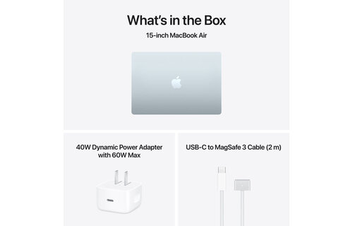 Apple MacBook Air | 15" | M5 | 10-core CPU and 10-core GPU | 16GB | 1TB | MacOS | Sky Blue