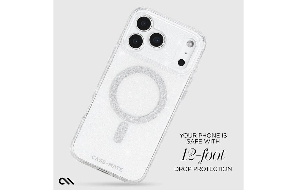 Case-Mate Sheer Twinkle Silver Case with Magsafe for iPhone 17 Pro Max