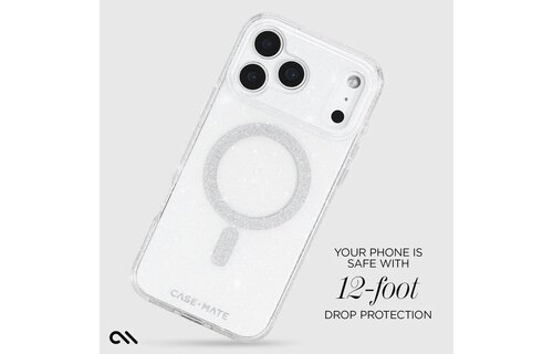 Case-Mate Sheer Twinkle Silver Case with Magsafe for iPhone 17 Pro Max