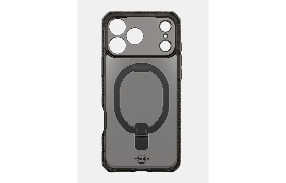 ItSkins Hybrid R Vapor Stand Case with MagSafe for iPhone 17 Pro Max - Smoke