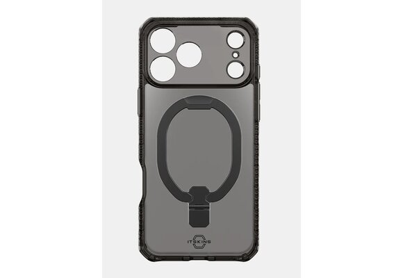 ItSkins Hybrid R Vapor Stand Case with MagSafe for iPhone 17 Pro Max - Smoke