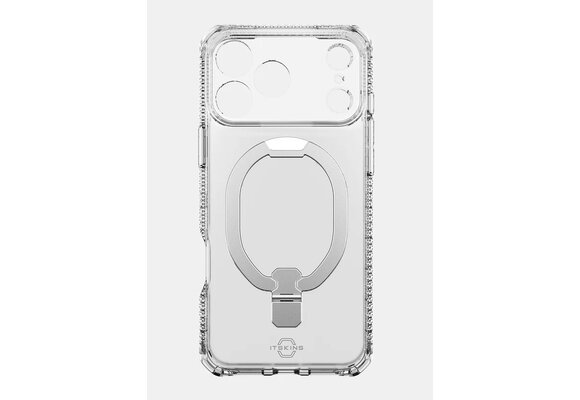 ItSkins Hybrid R Vapor Stand Case with MagSafe for iPhone 17 Pro Max - Transparent