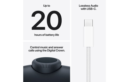 Apple AirPods Max 2 Wireless Over-Ear Closed-Back Headphones | Midnight