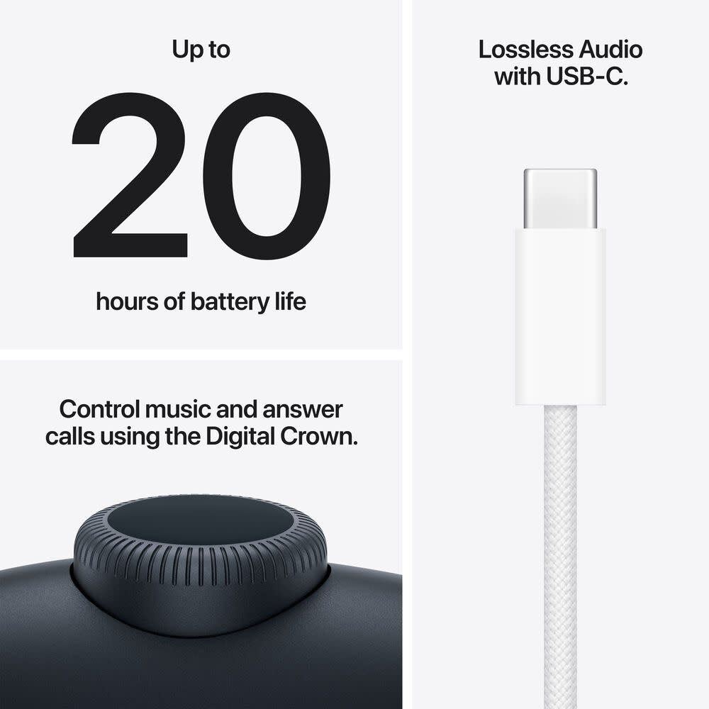 Apple AirPods Max 2 Wireless Over-Ear Closed-Back Headphones | Midnight