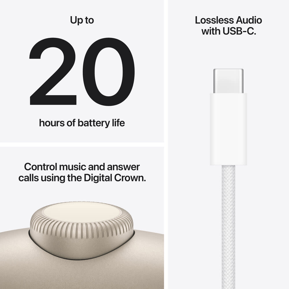 Apple AirPods Max 2 Wireless Over-Ear Closed-Back Headphones | Starlight
