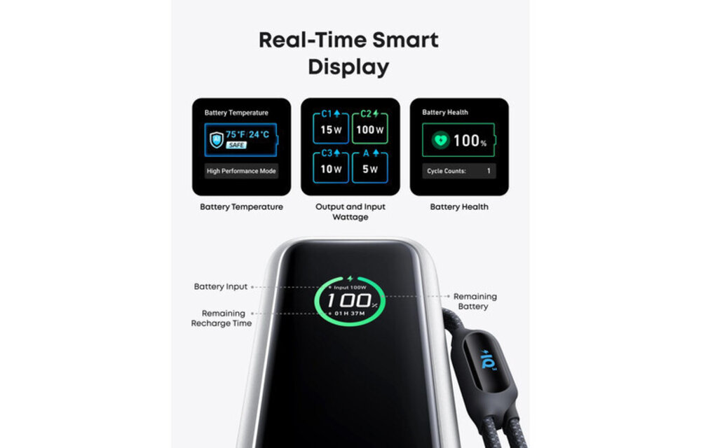 Anker Power Bank (25K, 165W) w/ 2 x USB-C cables