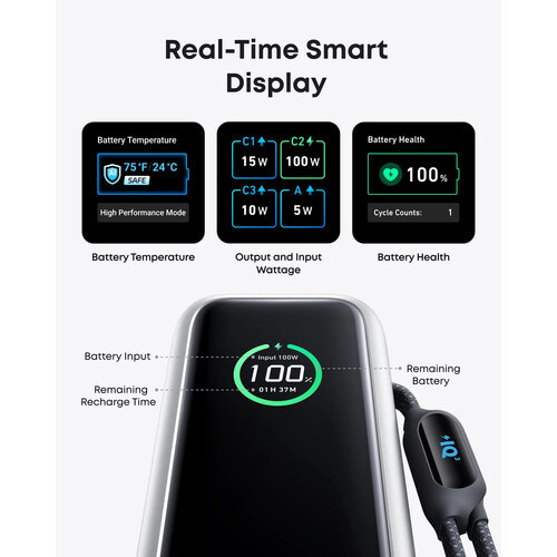 Anker Power Bank (25K, 165W) w/ 2 x USB-C cables
