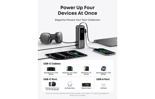 Anker Power Bank (25K, 165W) w/ 2 x USB-C cables