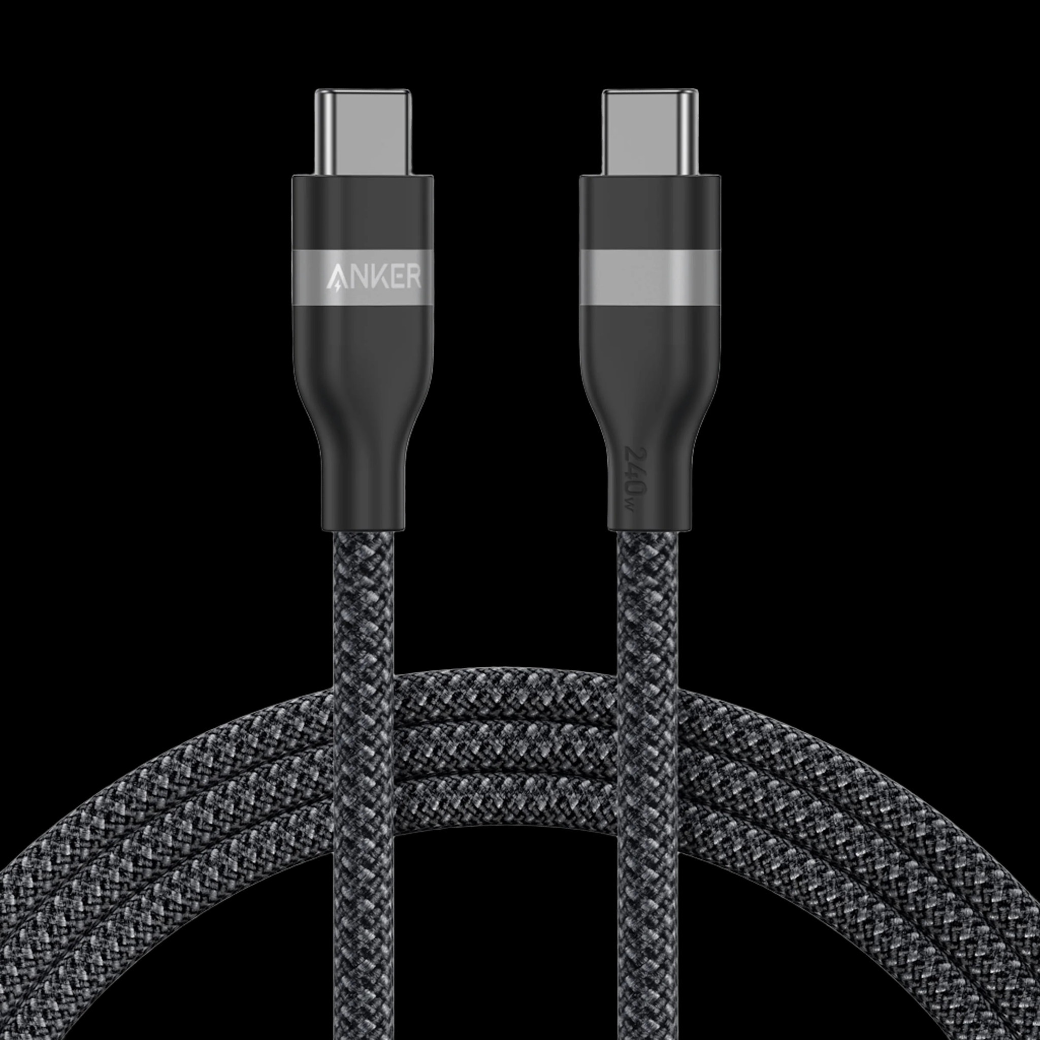 Anker 240w Braided Upcycle USB-C to USB-C Cable 2m Black Stone