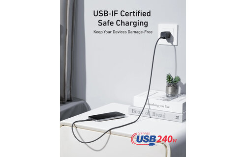 Anker 240w Braided Upcycle USB-C to USB-C Cable 2m Black Stone