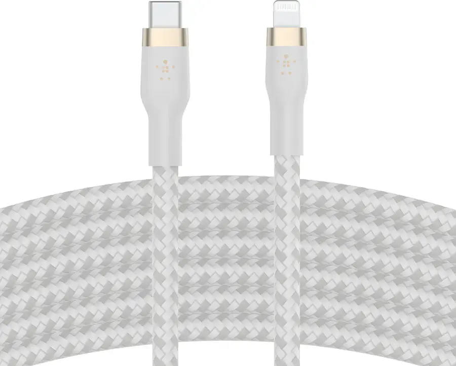 Belkin BoostCharge Pro Flex USB-C to Lightning Cable 3m 9.8ft White
