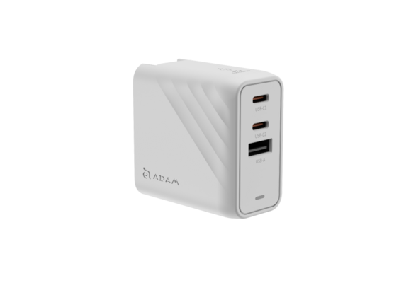 Adam Elements P67 GaN 67w 3-Port Fast Charging Wall Charger - US - White