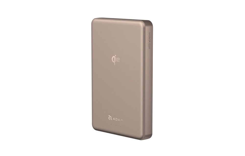 Adam Elements VIONTA Q10 Qi2 Ultra Slim 10000mAh Power Bank Gold