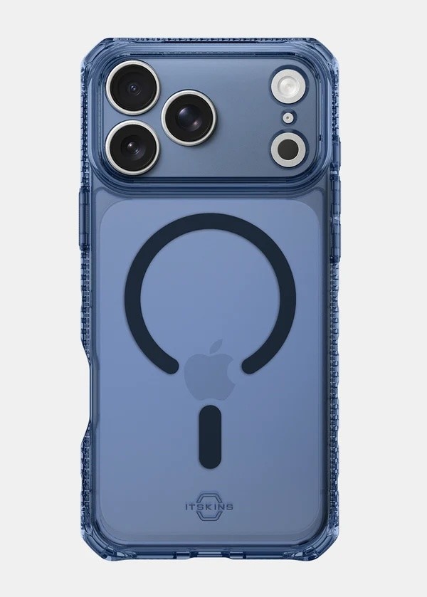 ItSkins Hybrid R Vapor Case with MagSafe for iPhone 17 Pro - Navy Blue
