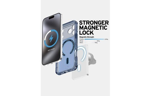 ItSkins Hybrid R Vapor Case with MagSafe for iPhone 17 Pro - Navy Blue