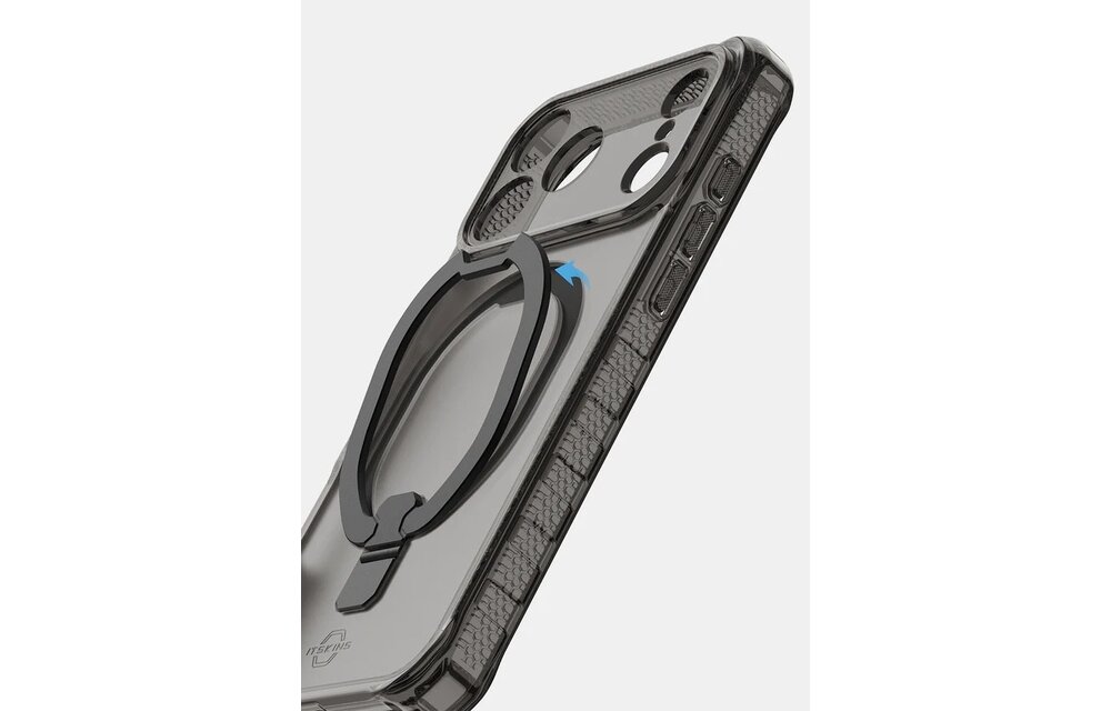 ItSkins Hybrid R Vapor Stand Case with MagSafe for iPhone 17 Pro - Smoke