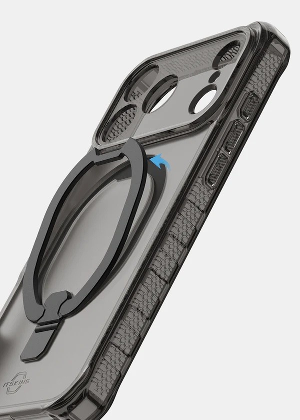 ItSkins Hybrid R Vapor Stand Case with MagSafe for iPhone 17 Pro - Smoke