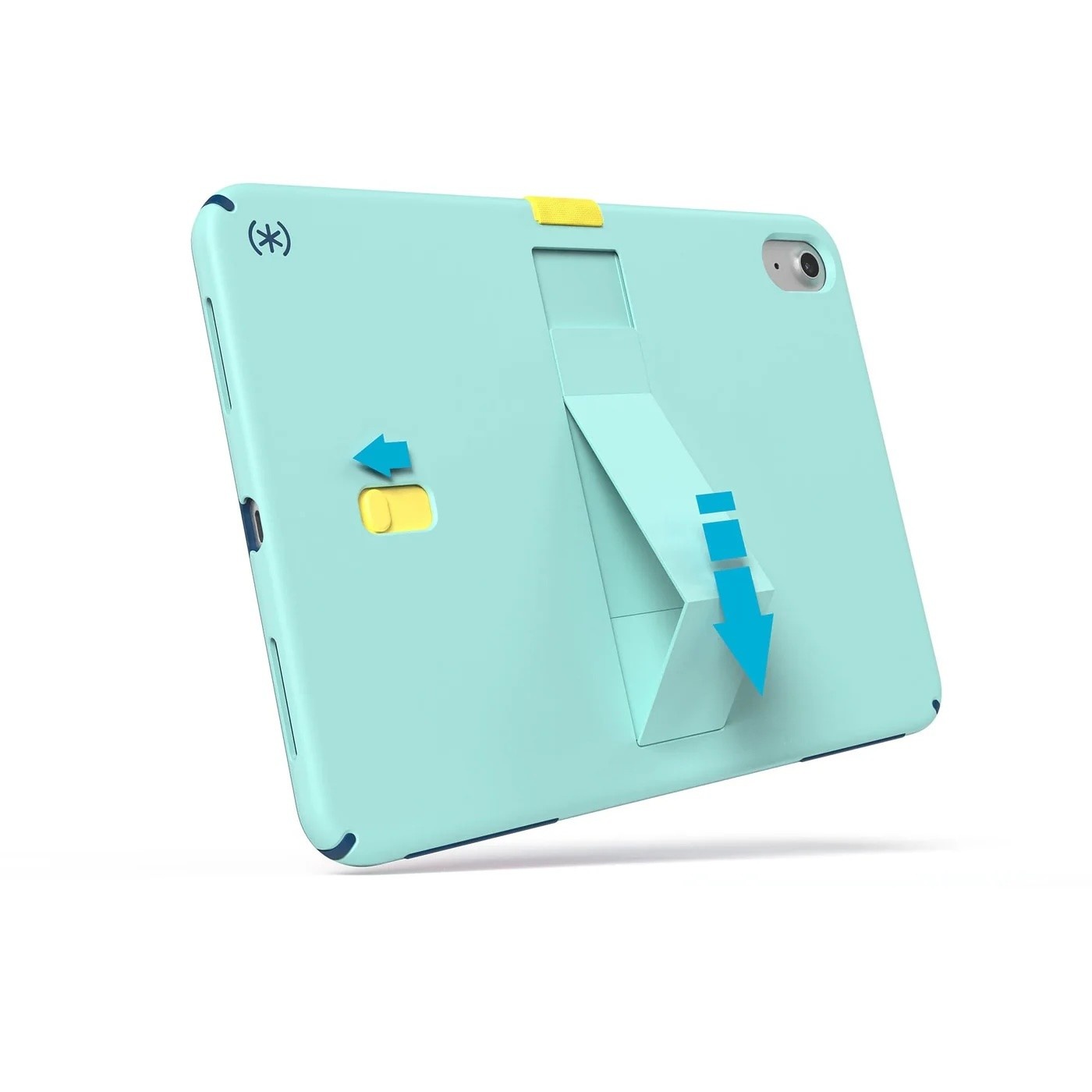 Speck Standyshell Case for iPad 10/11th A16 Gen - Glass Teal/Deep Sea Blue/Daisy Yellow