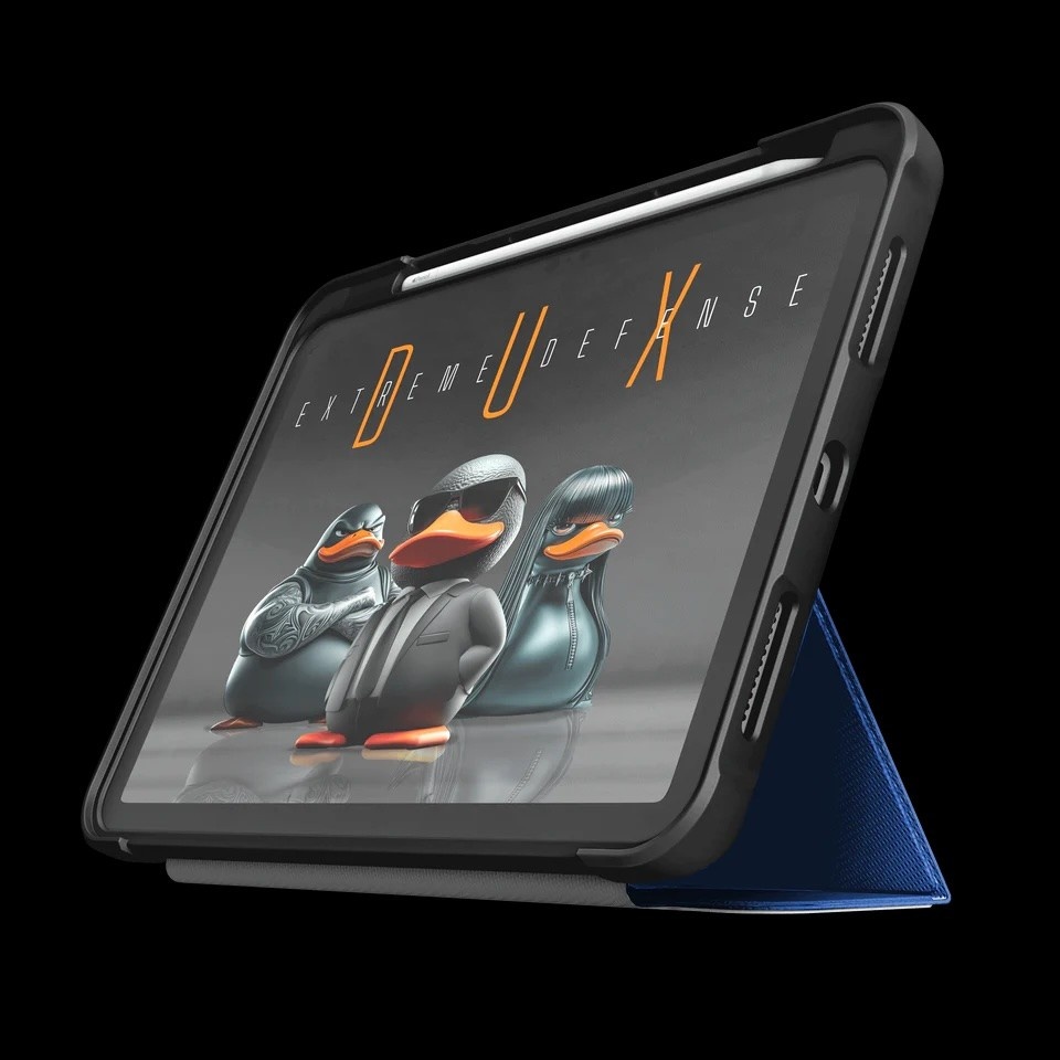STM DUX Ultra Case for iPad A16/10th Gen w/ Pencil Storage Blue