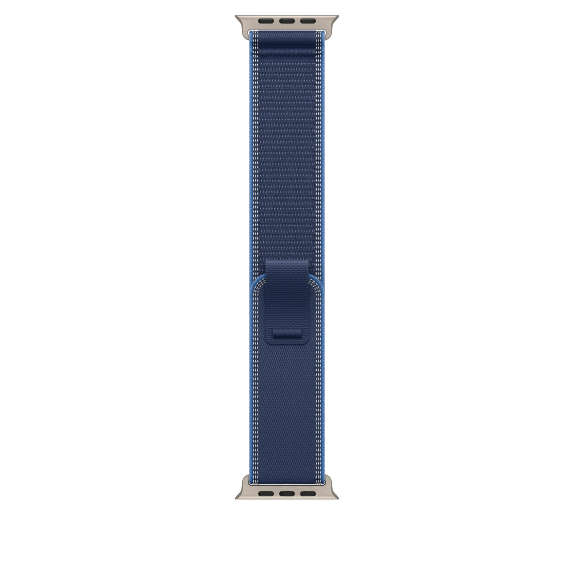 Apple Watch Band 49mm Blue/Bright Blue Trail Loop w/ Natural Titanium Finish - M/L (fits 145-220mm wrists) also compatible with 44/45mm watches