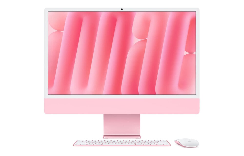 Apple 24" iMac, Pink, 4.5K (4480 x 2520) Display,  M4 (10-Core CPU, 10-Core GPU), 24GB, 512GB, macOS (late 2024)