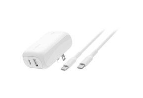 Belkin BOOST↑ CHARGE 42w USB-C/USB-A PD 3.0 PPS Dual Wall Charger w/USB-C to USB-C cable