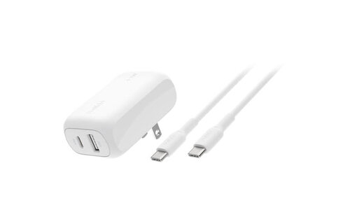 Belkin BOOST↑ CHARGE 42w USB-C/USB-A  PD 3.0 PPS Dual Wall Charger w/USB-C to USB-C cable