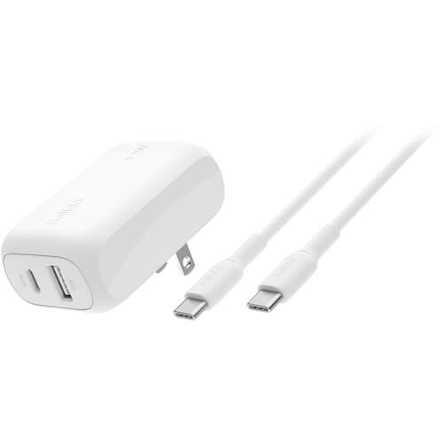 Belkin BOOST↑ CHARGE 42w USB-C/USB-A  PD 3.0 PPS Dual Wall Charger w/USB-C to USB-C cable