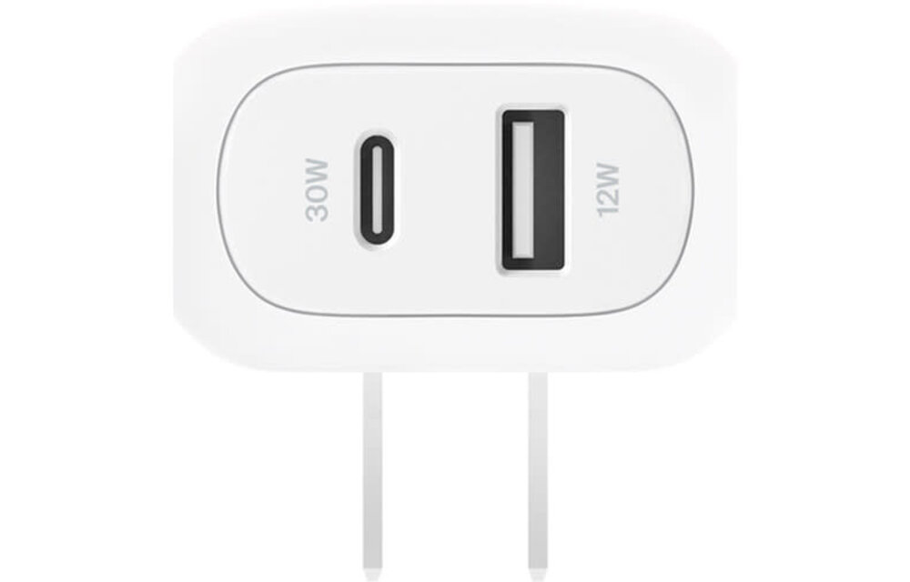 Belkin BOOST↑ CHARGE 42w USB-C/USB-A PD 3.0 PPS Dual Wall Charger w/USB-C to USB-C cable