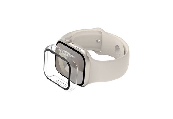 Belkin ScreenForce Tempered Curve 2-in-1 Treated Screen Protector + Bumper for Apple Watch 44mm 9/8/7/6/5/4/SE