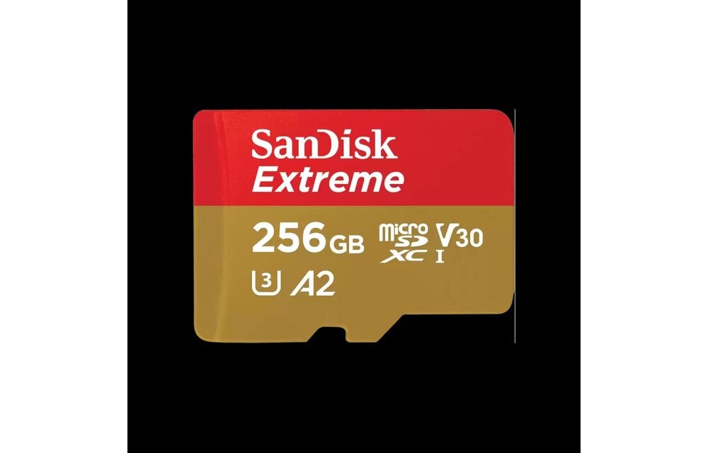 SanDisk 256GB Extreme UHS-I microSDXC  (V30) Memory Card with SD Adapter
