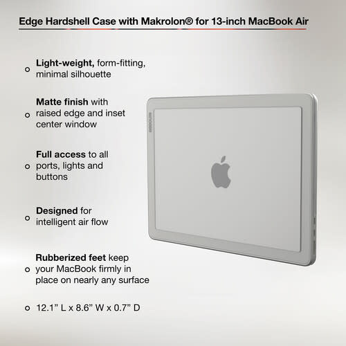 Incase Edge Hardshell Case w/Makrolon® for Macbook Air 13 (M2/M3/M4/M5) Clear
