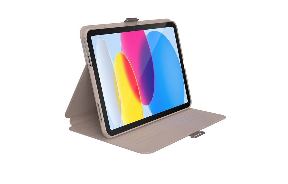 Speck Balance Folio Case for iPad 10/11th A16 Gen - Beech Gray/Cinnamon Biscuit
