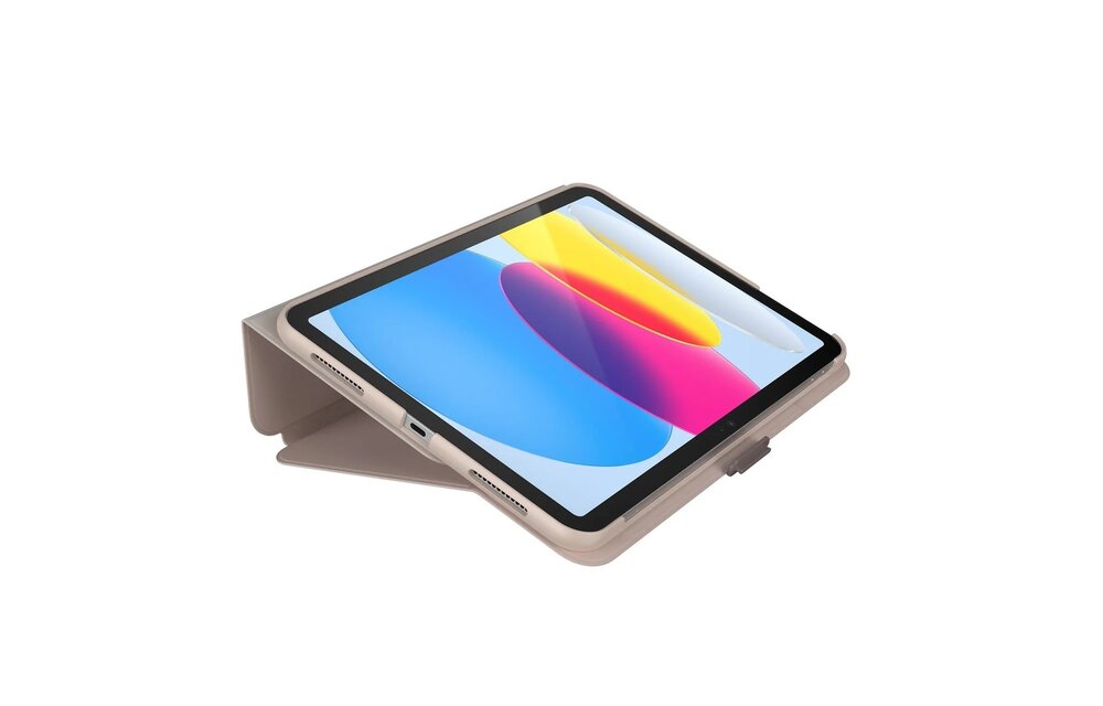 Speck Balance Folio Case for iPad 10/11th A16 Gen - Beech Gray/Cinnamon Biscuit