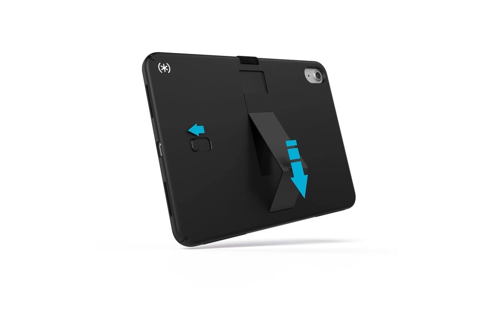 Speck Standyshell Case for iPad 10/11th A16 Gen - Black/Black/White