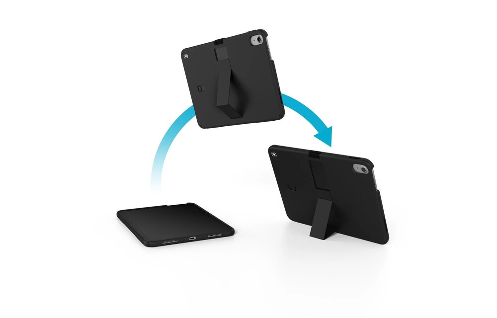 Speck Standyshell Case for iPad 10/11th A16 Gen - Black/Black/White