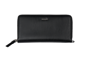 Moshi Folia Zip-Around Long Wallet - Charcoal Black