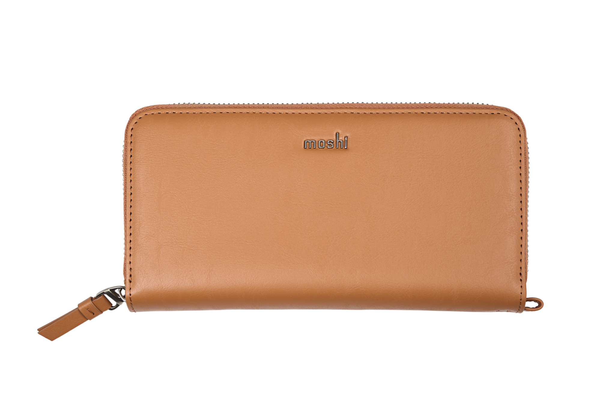 Moshi Folia Zip-Around Long Wallet - Caramel Brown