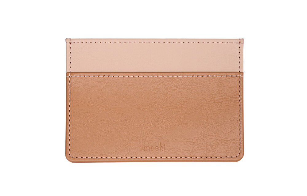 Moshi Folia Slim Card Holder - Caramel Brown