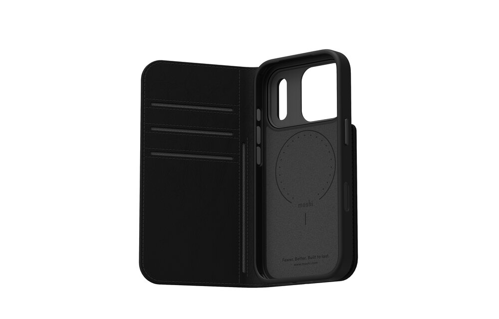 Moshi Overture Case /W DETACHABLE MAGNETIC WALLET for iPhone 18  Pro - Charcoal Black