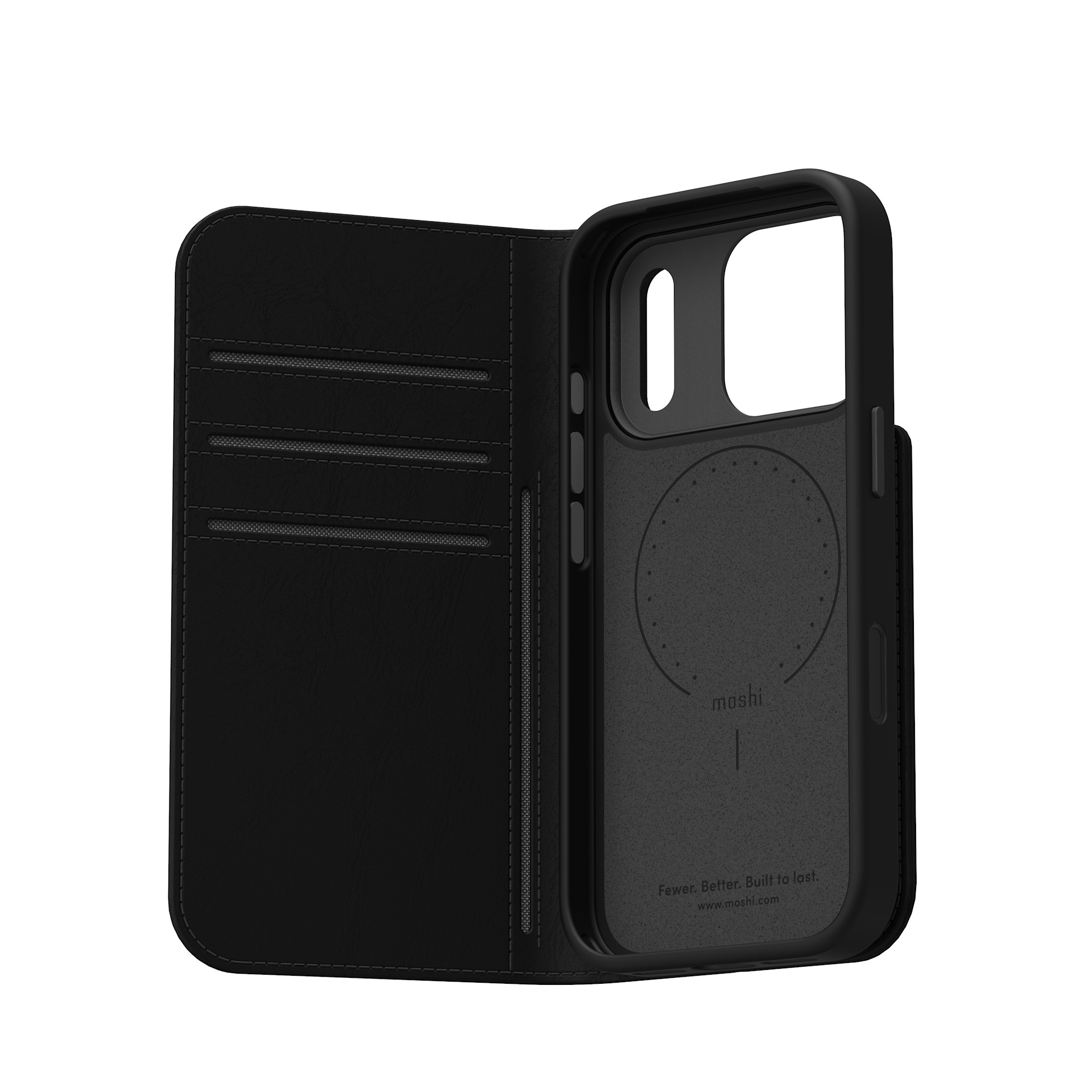 Moshi Overture Case /W DETACHABLE MAGNETIC WALLET for iPhone 18  Pro Max - Charcoal Black