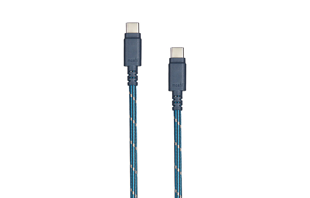 Moshi Integra USB-C to USB-C (240w/480Mbps) Charge Cable w/ Slim Connector 1.2m  (4 ft)  Midnight Blue