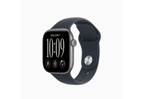 Apple Watch Series 12 (GPS, 42mm, Space Gray Aluminum Case, Navy Blue Sport Band - S/M) (Band fits 130 - 180mm wrists)